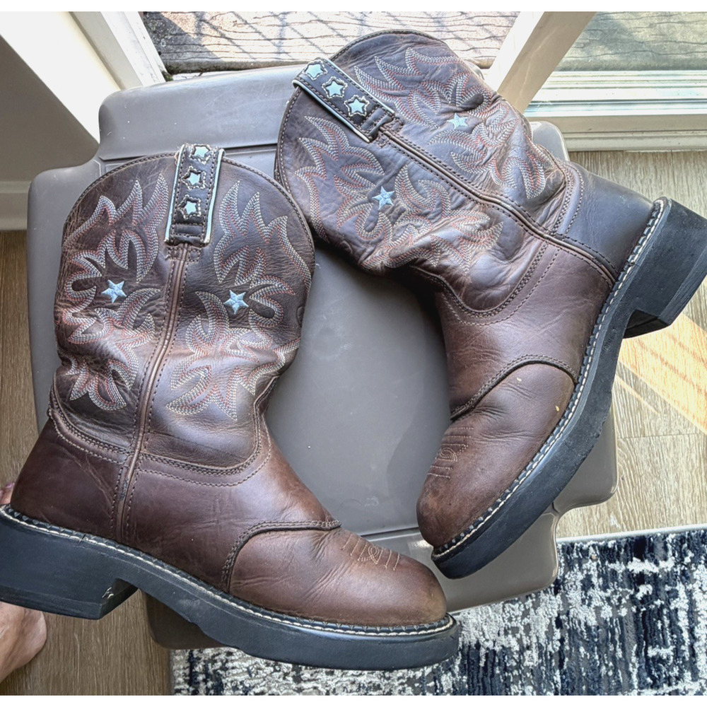 Ariat Women's ProBaby Western Cowboy Leather Boots Driftwood Brown 10001132 7.5B - Picture 12 of 16
